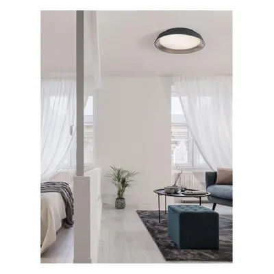 Stropní svítidlo VELA černá zvenku kávová hnědá uvnitř hliník a akryl LED 30W 230V 3000K IP20 st