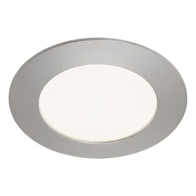 LED vestavné svítidlo, pr. 12 cm, 7 W, matný nikl - BRILONER