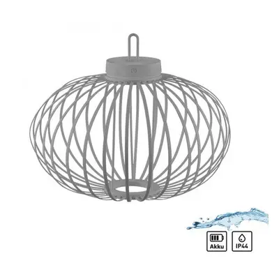 AKUBA LED stolní lampa průměr 46cm moblní na baterie USB IP44 stmívatelné dotykem 2700K - JUST L