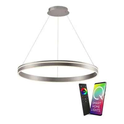 Závěsné svítidlo Q-VITO LED Smart Home 79,4cm 58W 5800lm 2700-5000K ocel - PAUL NEUHAUS