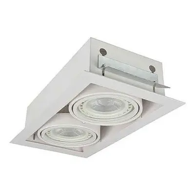 Stropní zápustné bodové svítidlo Azzardo Nova 2 white/white AZ2876 GU10+ADAP111/ES111 2x40/2x50W