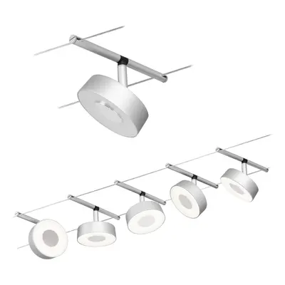 LED lankový systém Circle základní sada 5x5W 3000K 230/12V matný chrom/chrom - PAULMANN