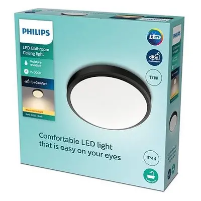 DORIS SVÍTIDLO STROPNÍ LED 17W 1500lm 2700K IP44, černá - PHILIPS (929002665101)