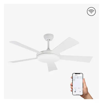 SAONA L LED, bílá, stropní ventilátor s DC motorem SMART - FARO