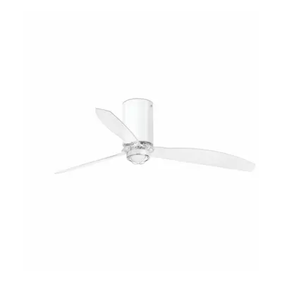 MINI TUBE FAN M LED, bílá/transparentní, stropní LED ventilátor s DC motorem - FARO