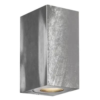 Venkovní nástěnné svítidlo Canto Maxi Kubi 2 2x28W GU10 galvanizovaná ocel čirá - NORDLUX