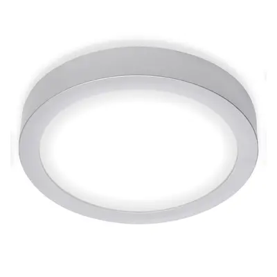 LED stropní svítidlo, pr. 22,5 cm, 16,5 W, matný chrom - BRILONER