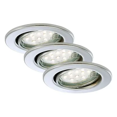 3ks sada LED vestavné svítidlo, pr. 8,6 cm, 3 W, chrom - BRILONER