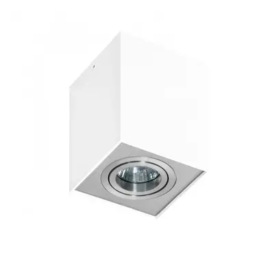 Stropní bodové přisazené svítidlo Azzardo Eloy 1 white/aluminium AZ0872 GU10 1x50W IP20 9,5cm hr