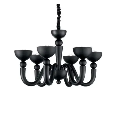 Závěsné svítidlo Ideal Lux Bon Bon SP6 nero 140339 černé 80cm - IDEALLUX