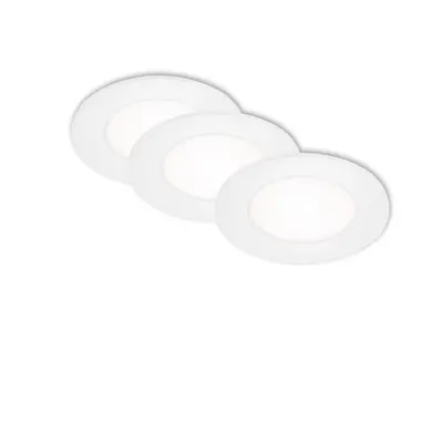 AKCE - 3ks sada LED vestavná svítidla pr. 8,6 cm 3x 3W bílé - BRILONER