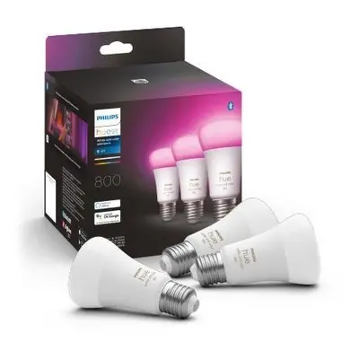 Hue Bluetooth LED White and Color Ambiance set 3ks žárovek Philips 8719514328389 E27 A60 3x6,5W 