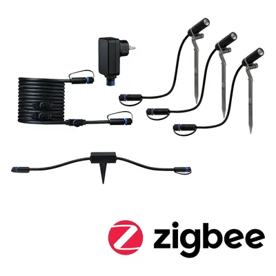 Plug & Shine set Smart Home Zigbee 3.0 LED bodové zahradní světlo Plantini IP65 3000K 3x2W 21VA 