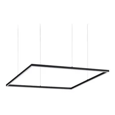 LED Závěsné svítidlo Ideal Lux ORACLE SLIM D90 SQUARE BK 3000K 259208 51W 4100lm 3000K IP20 85cm