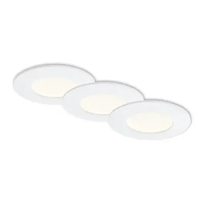 3ks sada LED vestavné svítidlo, pr. 8,5 cm, 6 W, bílé - BRILONER