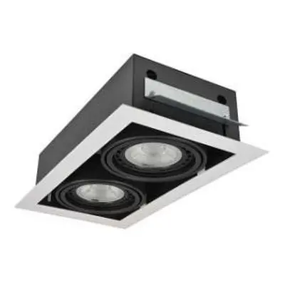 Stropní zápustné bodové svítidlo Azzardo Nova 2 white/black AZ2877 GU10+ADAP111/ES111 2x40/2x50W