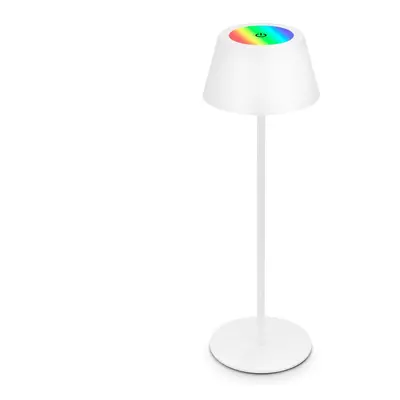 LED RGB nabíjecí stolní lampa 38 cm 2,6W 200lm bílé - BRILO