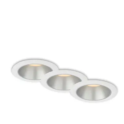 LED vestavná svítidla sada, pr.9,5 cm, 3x LED, 4,9 W, 480 lm, bílé-stříbrná - BRILONER