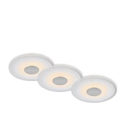 LED vestavné svítidlo, pr.12 cm, 3x LED, 6 W, 650 lm, hliník - BRILONER