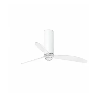 TUBE FAN M LED, bílá/transparentní, stropní LED ventilátor s DC motorem - FARO