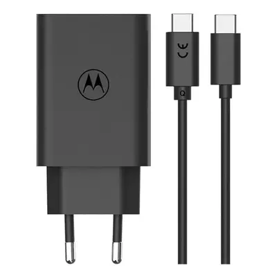 Nabíječka Motorola MC-682 USB-C GaN 68W 6,5A Turbopower cestovní + kabel USB-C - USB-C Black