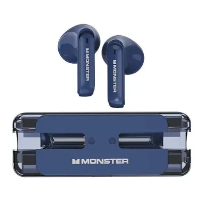 Sluchátka Bluetooth TWS Monster XKT08 + nabíjecí pouzdro, BT 5.3 + ENC Blue