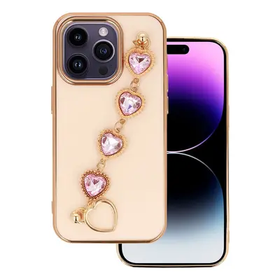 Pouzdro silikon Apple iPhone 13 Deco Chain Loop vzor 2 růžové