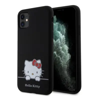 Pouzdro Hello Kitty Liquid Silicone Daydreaming Logo Apple iPhone 11 Black