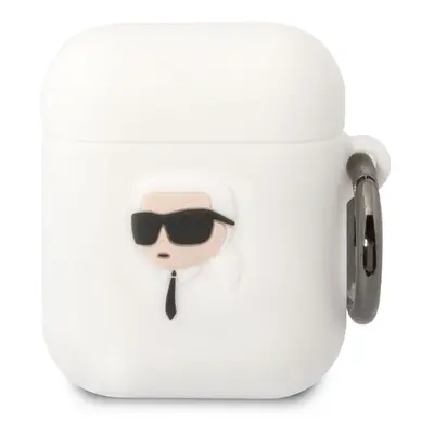 Karl Lagerfeld 3D Logo NFT Karl Head Silikonové Pouzdro pro Airpods 1/2 KLA2RUNIKH