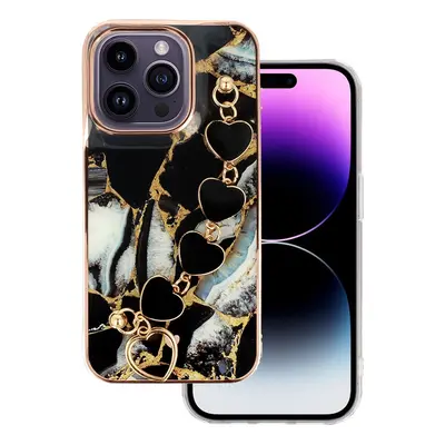 Pouzdro silikon Apple iPhone 13 PRO Deco Chain Loop vzor 1 černé