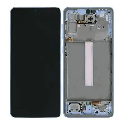 LCD display Samsung A336B Galaxy A33 5G + dotyk + přední kryt Original modrý