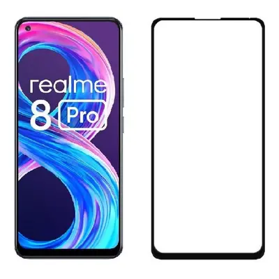 Screen Glass Protector Realme 8 / Realme 8 PRO 5D Full Glue Ceramic černé 1025924