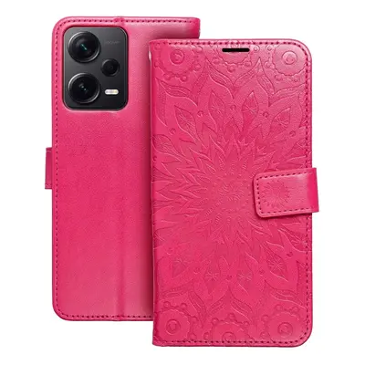 Pouzdro Flip Mezzo Book Xiaomi Redmi Note 12 PRO 5G vzor mandala Magenta fialovo červené