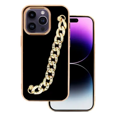 Pouzdro silikon Apple iPhone 13 PRO Deco Chain Loop vzor 4 černé