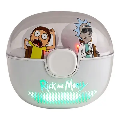 Sluchátka Bluetooth TWS Rick and Morty Light-up Space Cruiser V5.1 + UFO dobíjecí pouzdro