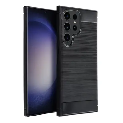 Pouzdro silikon Samsung S918 Galaxy S23 Ultra Forcell Carbon s výztuhou černé