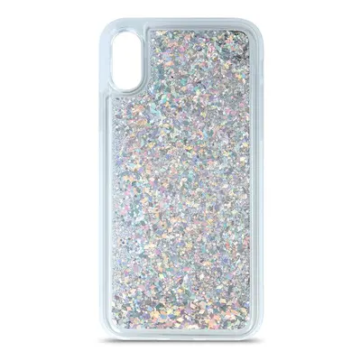 Pouzdro silikon Xiaomi Redmi 10C Glitter Liquid Sparkle TPU stříbrné