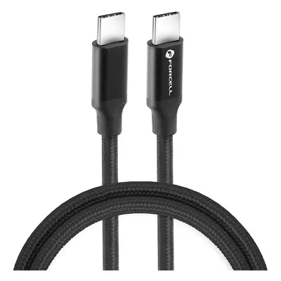 USB datový kabel Forcell Thunderbolt 4 USB-C to C QC4.0 5A/20V PD100W E-mark / 4K iPhone 15 1m č