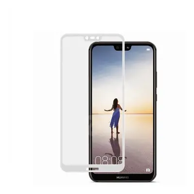 Glass 3D, 5D Tvrzené sklo 3D pro Huawei P20 Lite, plné lepení, bílá 433113