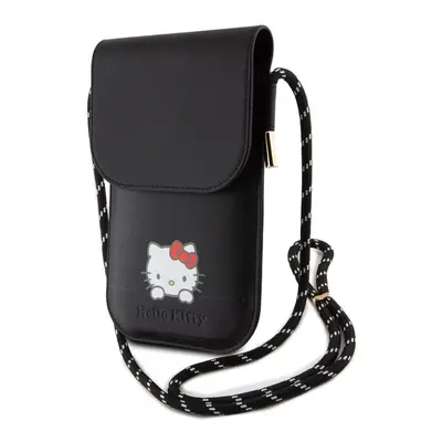 Pouzdro Hello Kitty PU Daydreaming Logo Leather Wallet Phone Bag Black