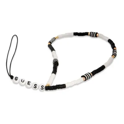 Guess Poutko pro telefon Heishi Beads černé/bílé (GUSTBCKH)