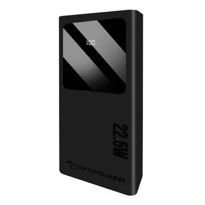 Zdroj záložní PowerBank BeePower BP-20PD 20000mAh 2x USB + USB-C PD, QC 3.0 22,5W černý