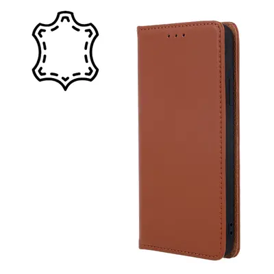 Pouzdro Flip BOOK Special Xiaomi Redmi Note 11 PRO, Note 11 PRO 5G pravá kůže hnědé