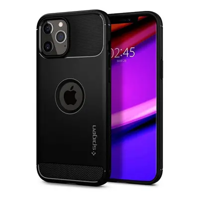 Pouzdro Apple iPhone 12, iPhone 12 PRO SPIGEN Rugged Armor ACS01700 černé