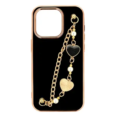 Pouzdro silikon Apple iPhone 13 PRO Deco Chain Loop vzor 3 černé