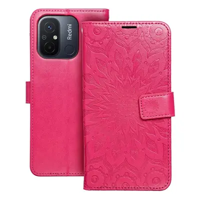 Pouzdro Flip Mezzo Book Xiaomi Redmi 12C vzor mandala Magenta fialovo červené