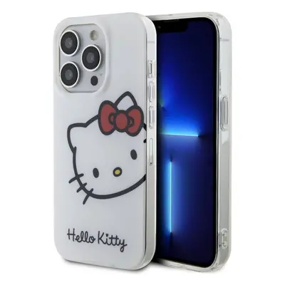 Pouzdro Hello Kitty IML Head Logo zadní kryt pro Apple iPhone 15 PRO White