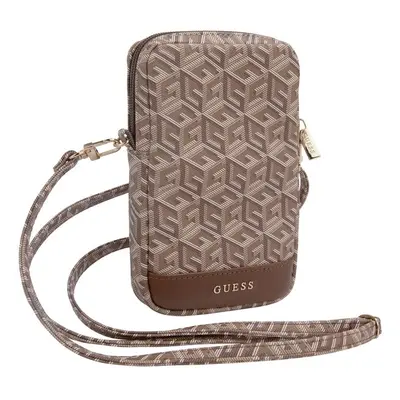 Pouzdro Guess PU G Cube Wallet Phone Bag Zipper Brown