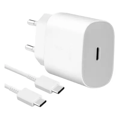 Nabíječka Samsung EP-TA800EWE Quickcharge 25W + kabel EP-DA905BWE typ C bílá