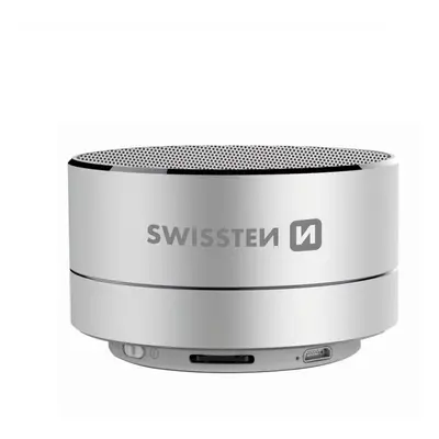 Reproduktor Swissten i-METAL 3W, slot SD, BT 4.0 stříbrný